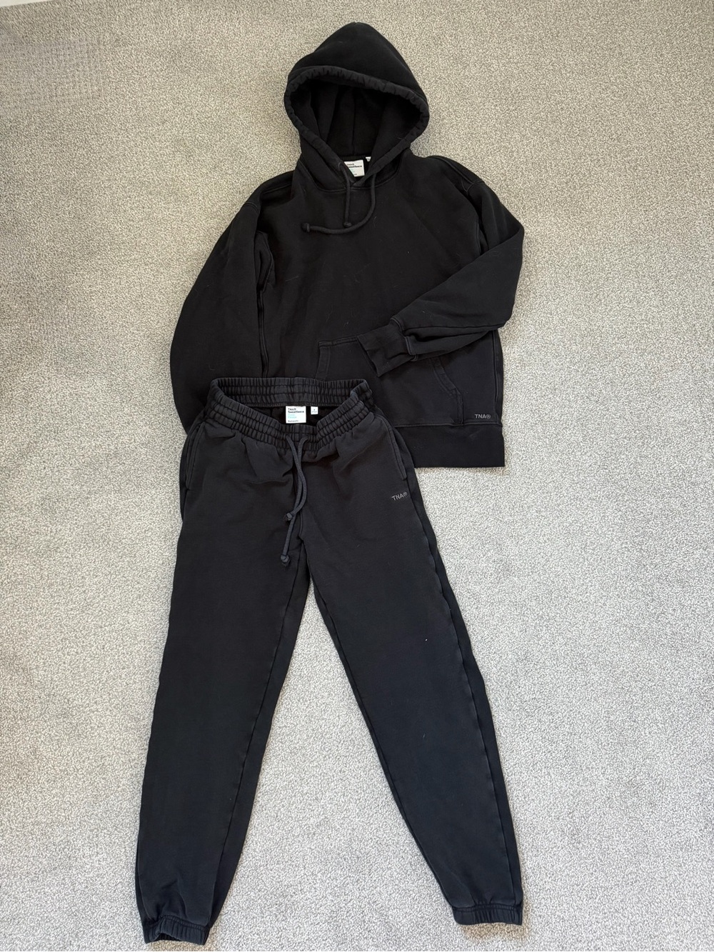 Black TNA Aritzia Boyfriend Fit Sweat Set